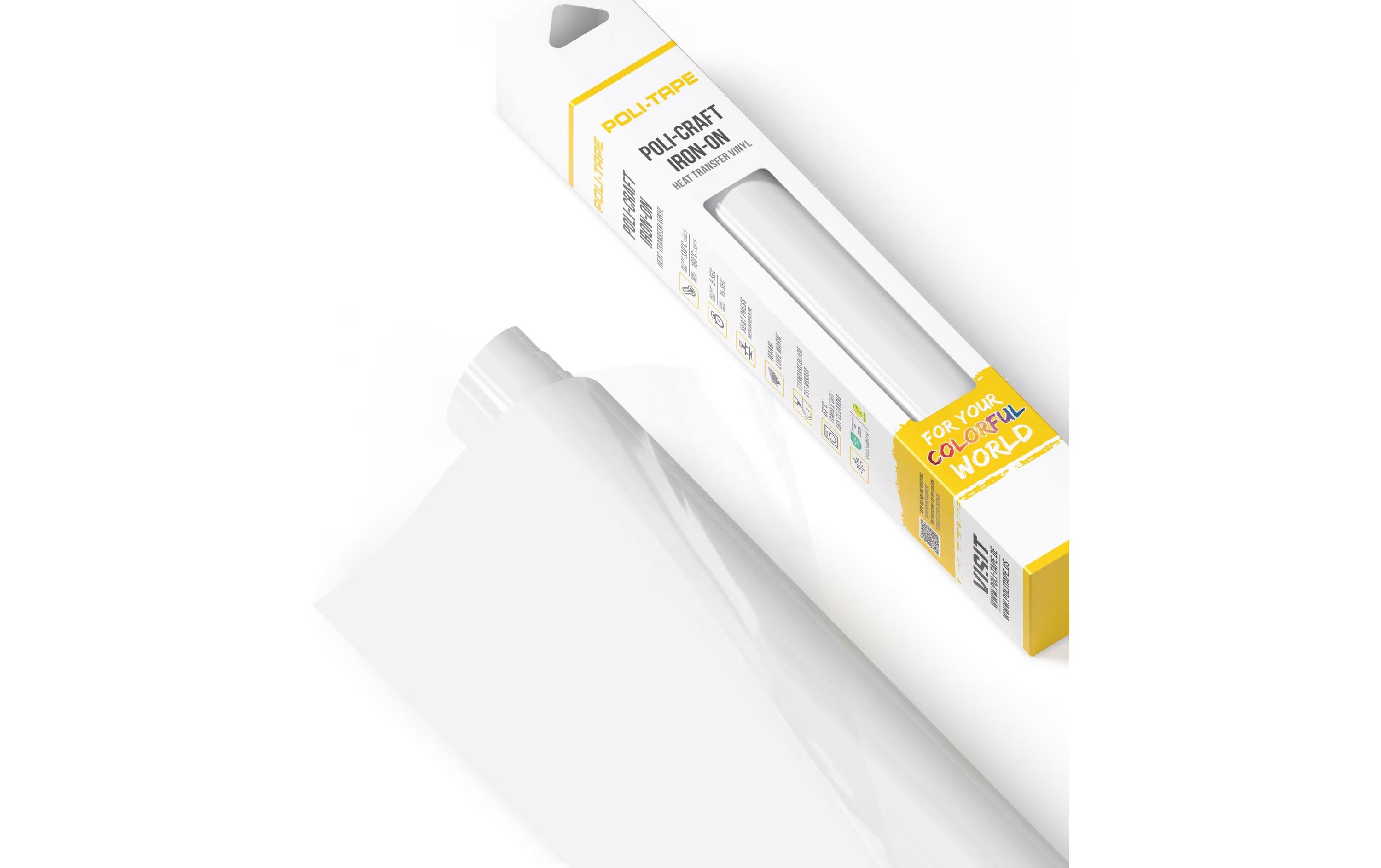 Poli-Tape Aufbügelfolie Turbo Weiss XL