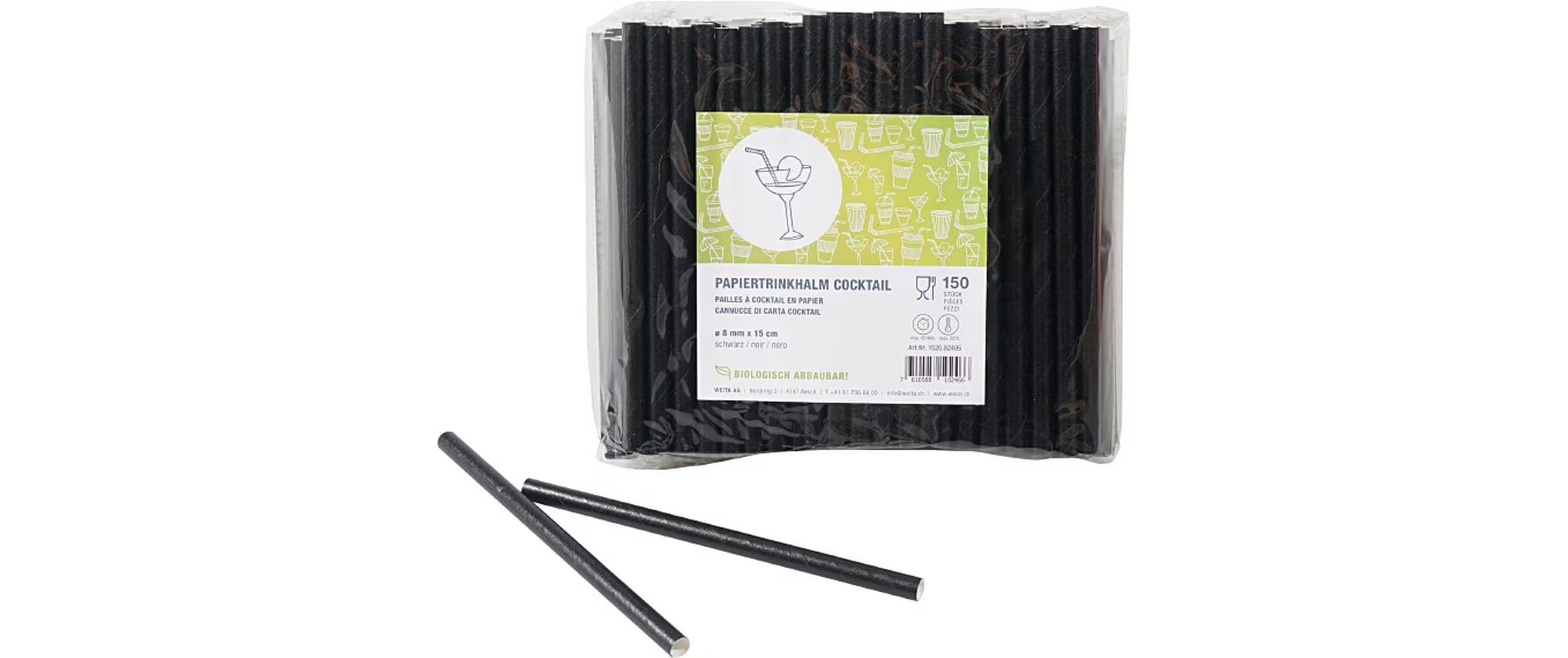 Weita Papiertrinkhalm Cocktail 150x8 mm