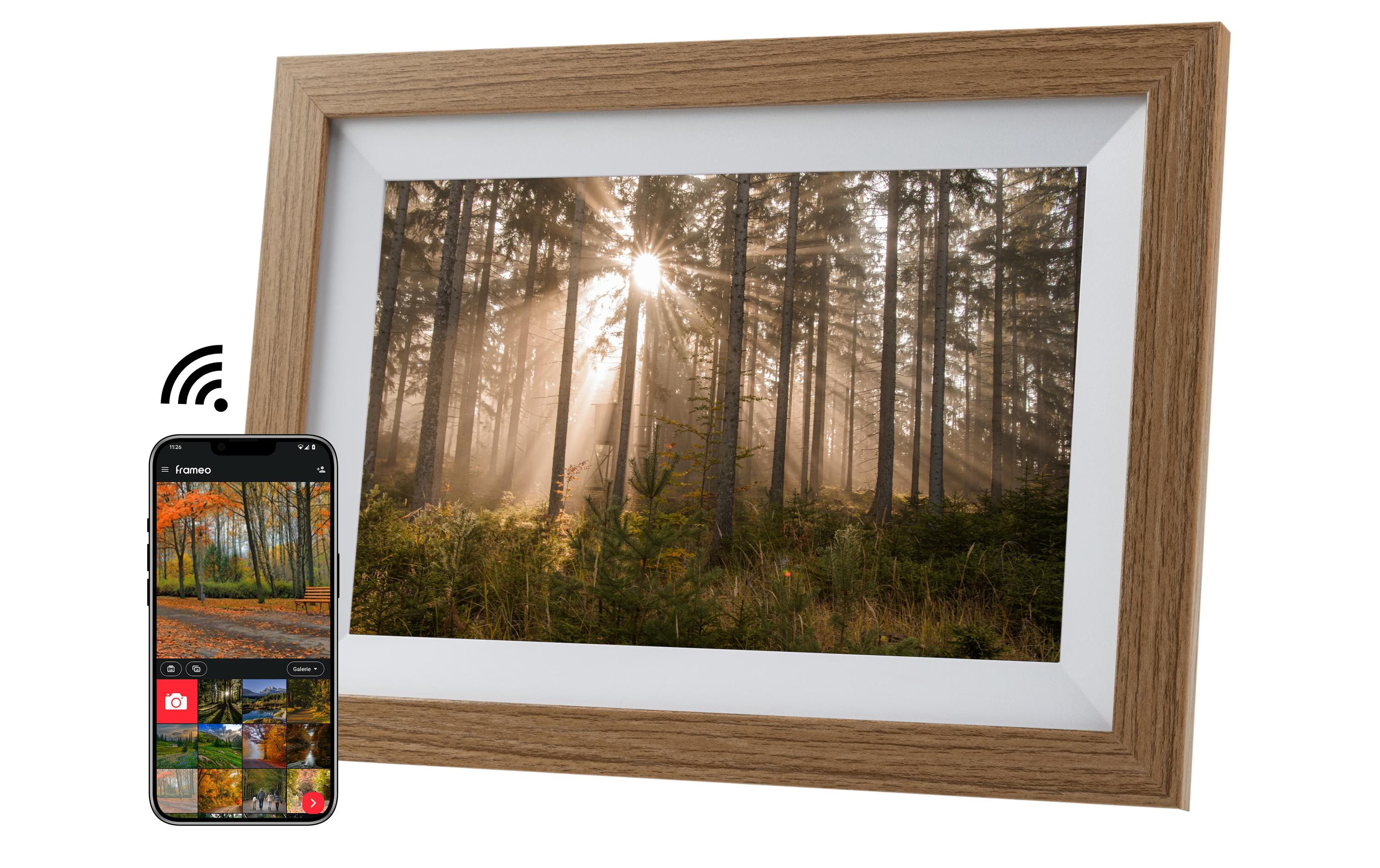 COCON Digitaler Bilderrahmen 10.1 holz