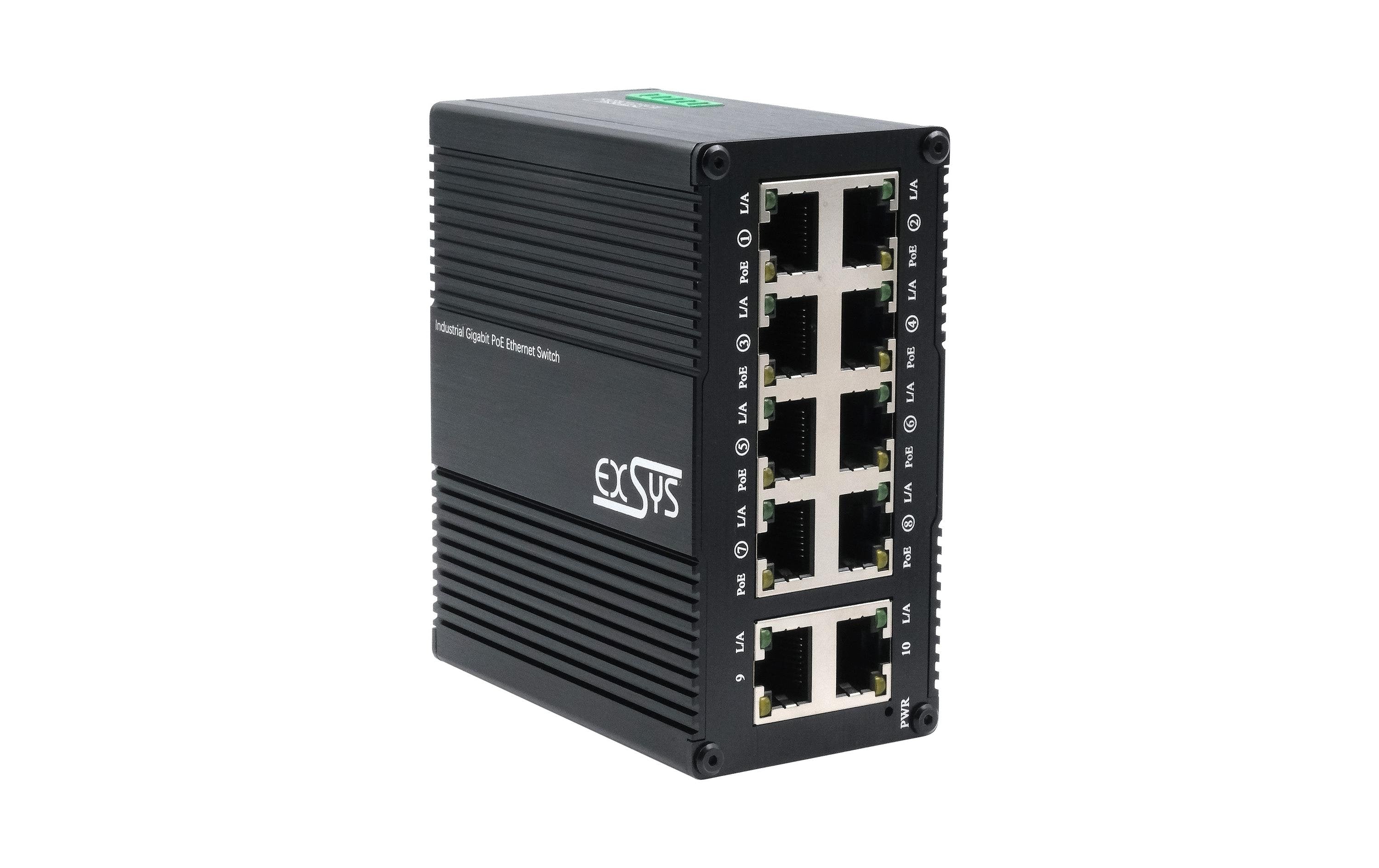 EXSYS EX-62026POE, 10-Port Switch