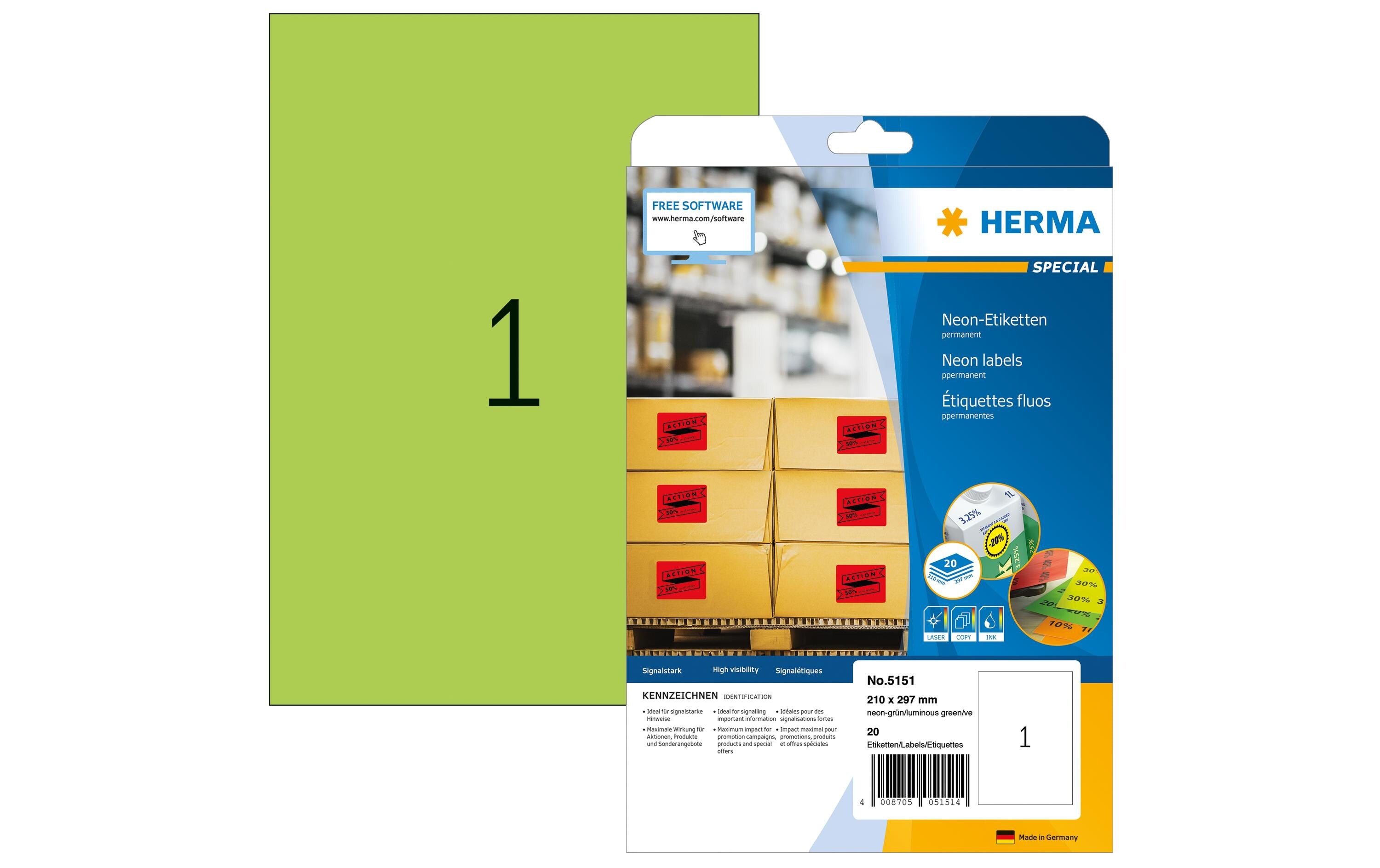 Herma Neonetiketten 5151