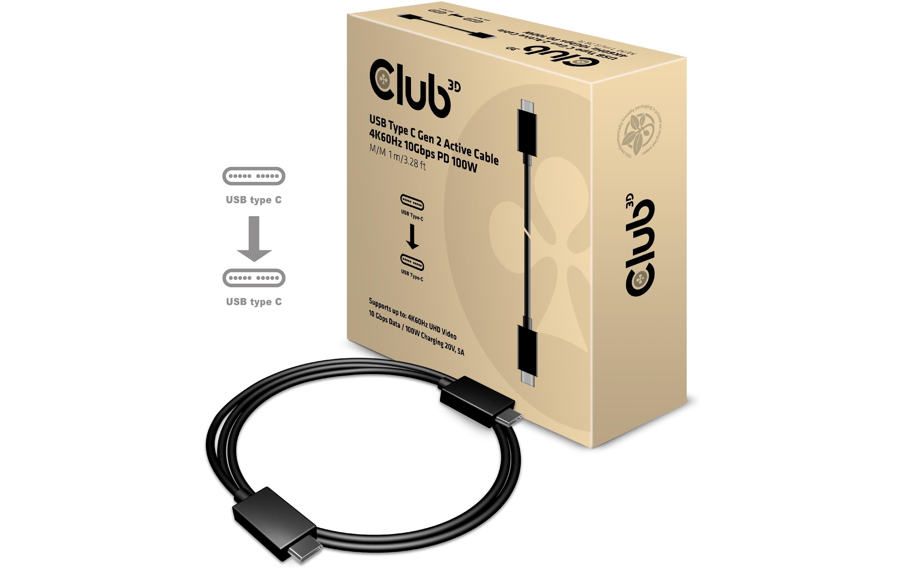 Club 3D, USB 3.1 Typ C 10Gbps 4K60Hz