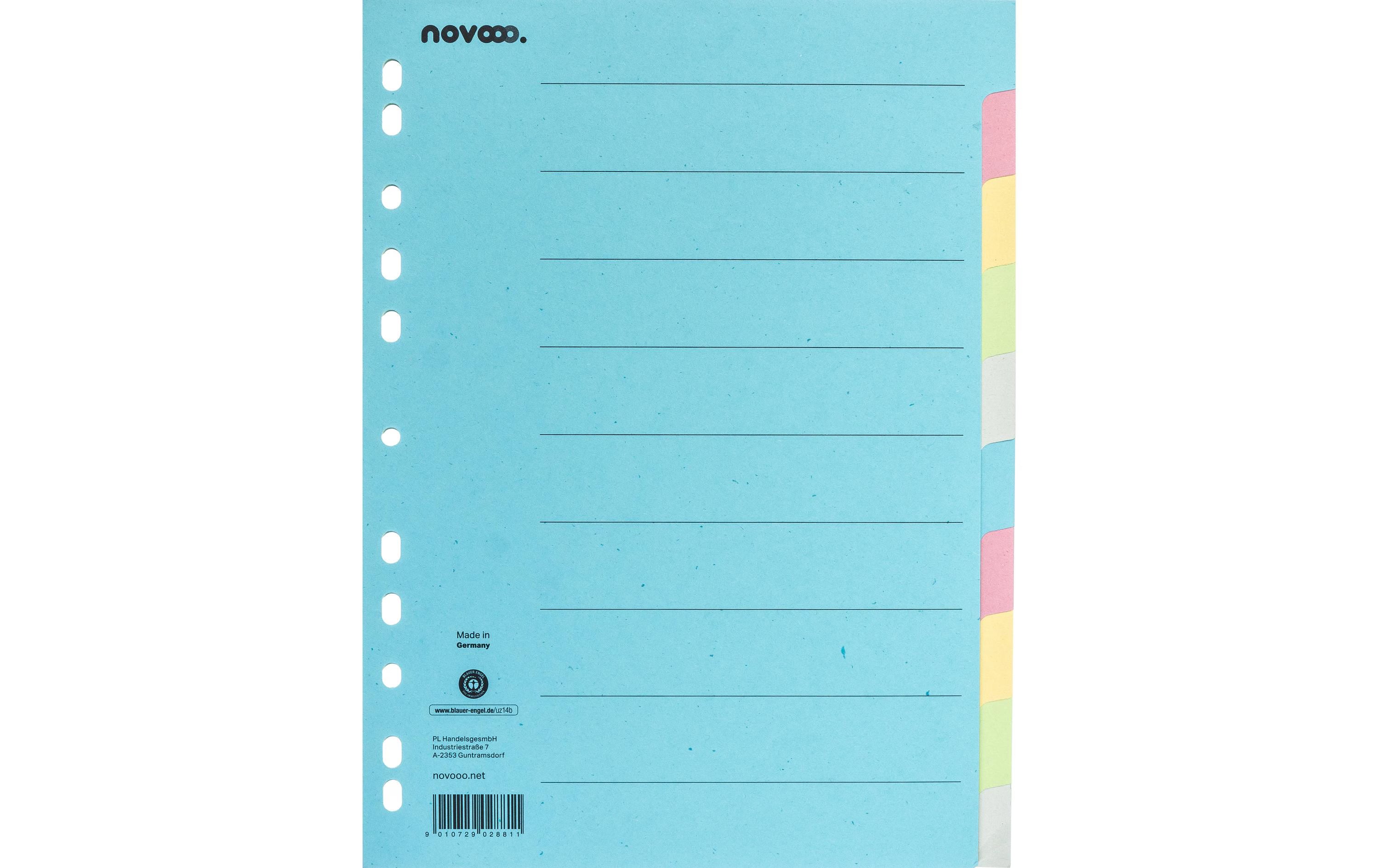 NOVOOO Kartonregister bunt A4