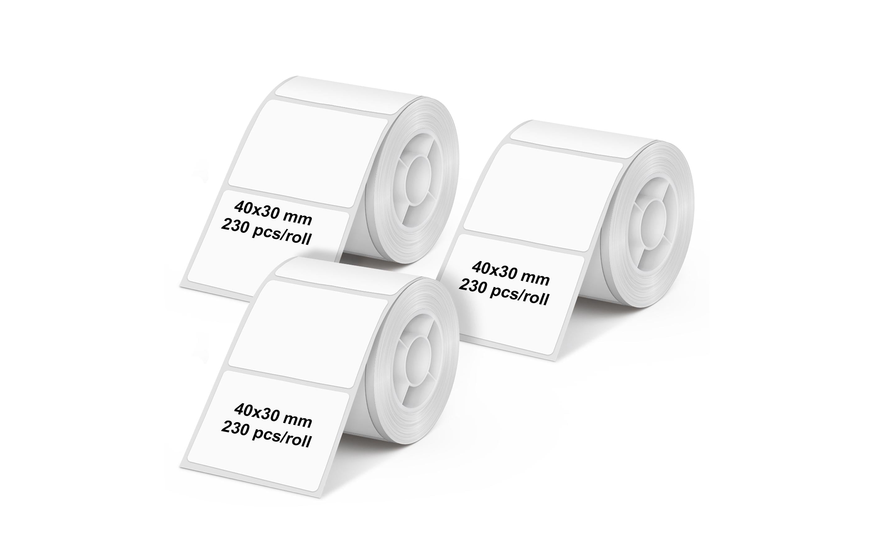 Olympia Etikettenrolle weiss, 3er Pack