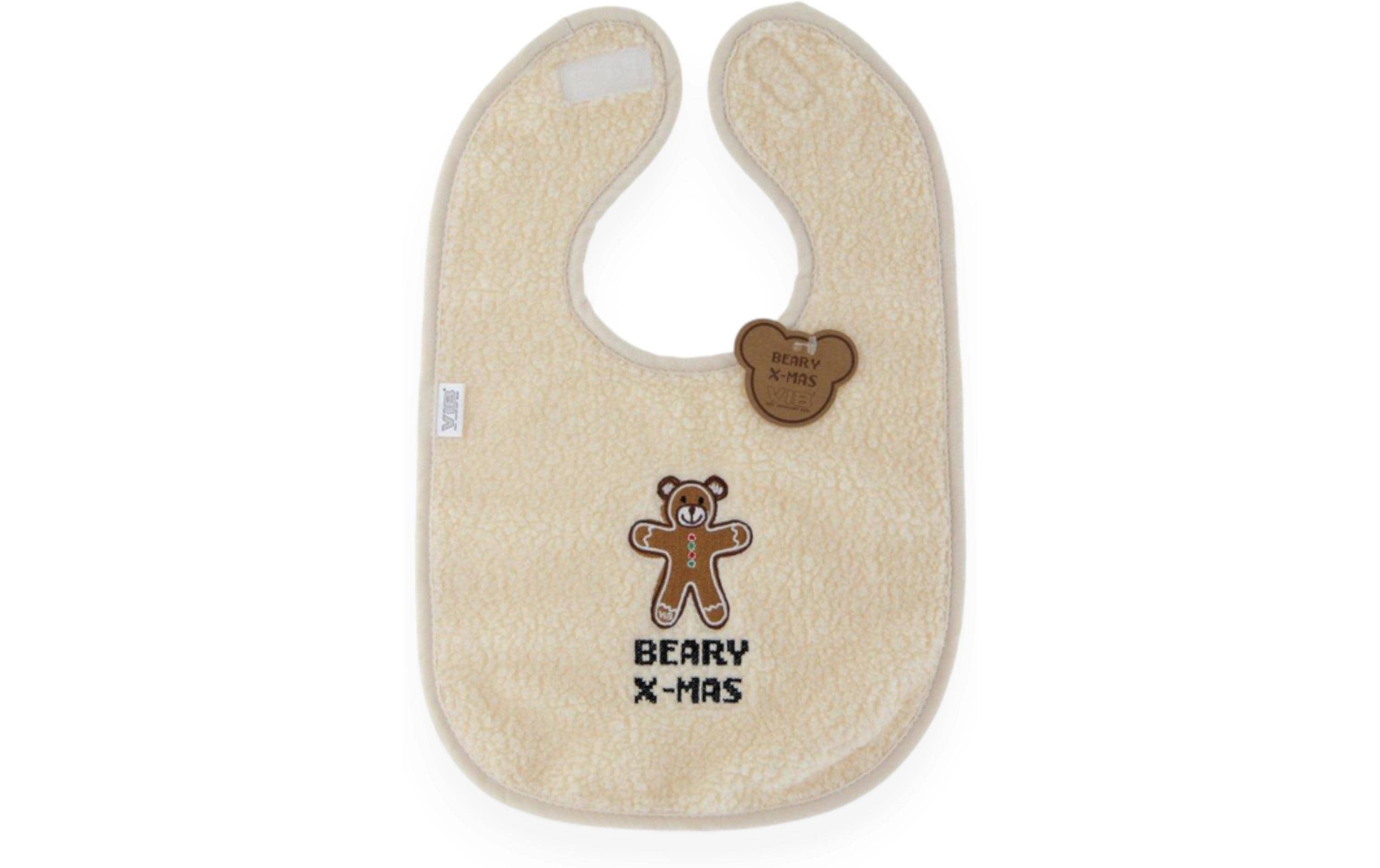 VIB Lätzchen Teddy beige BEARY X-MAS