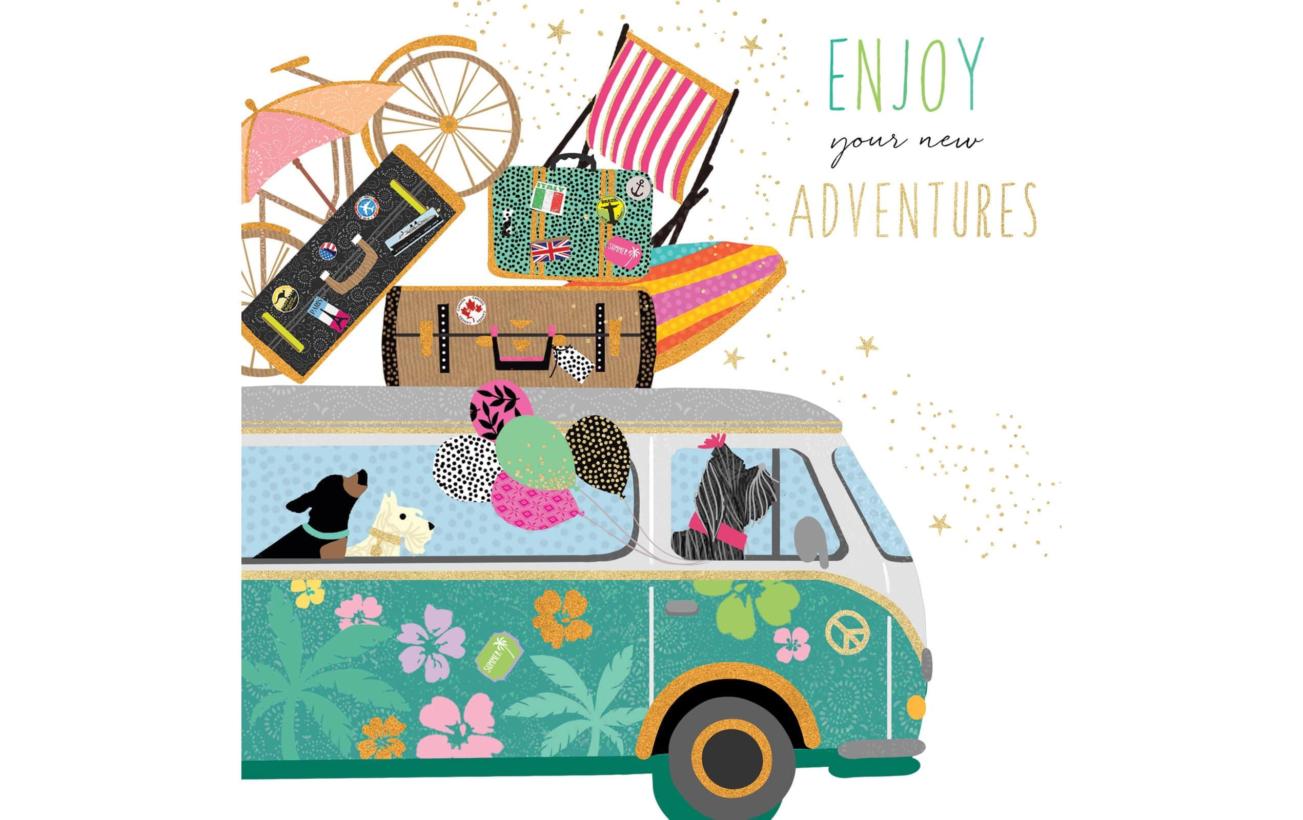 Cart Abschiedskarte new Adventures