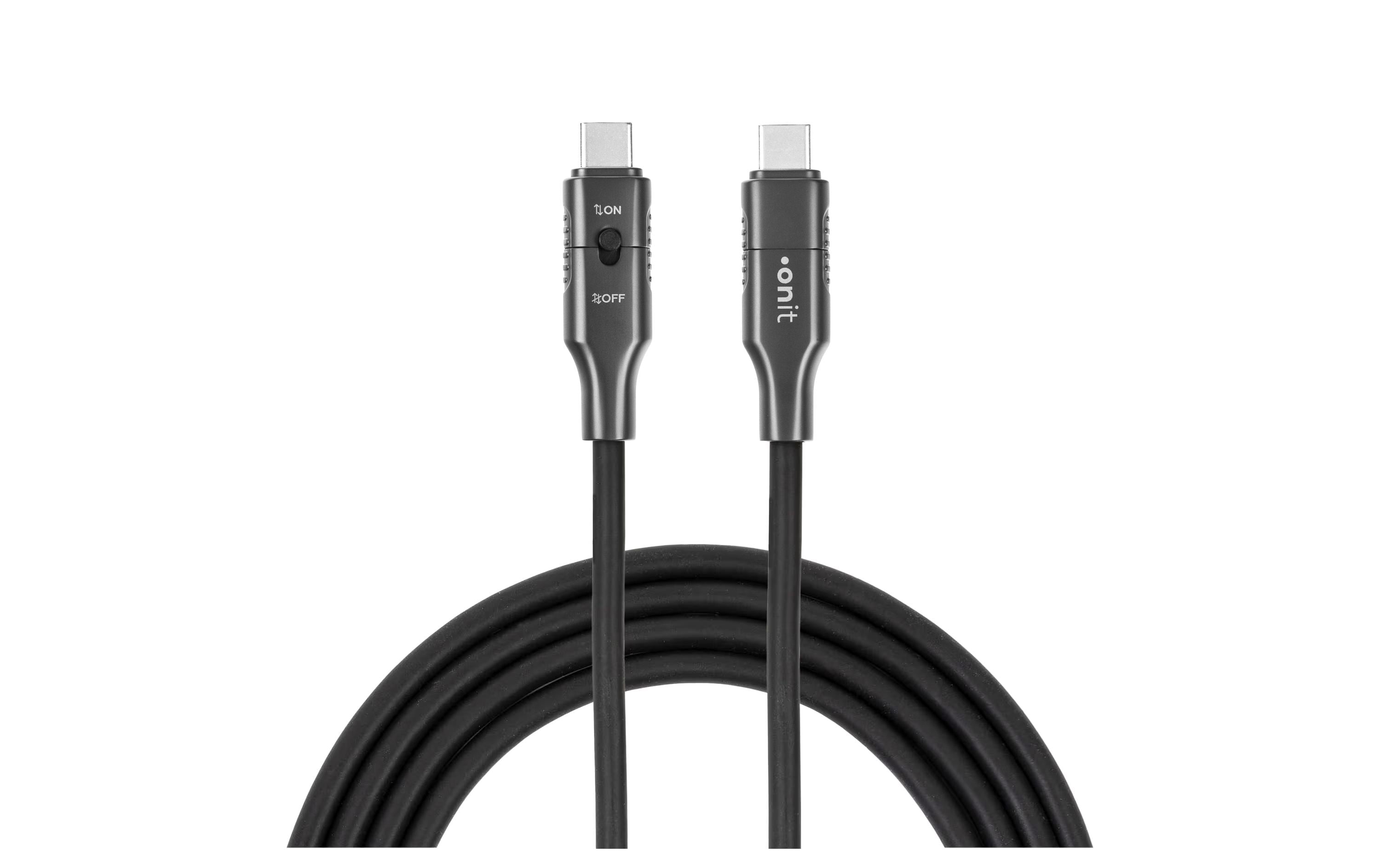 onit USB-SecurityKabel C-C schwarz 1.5m