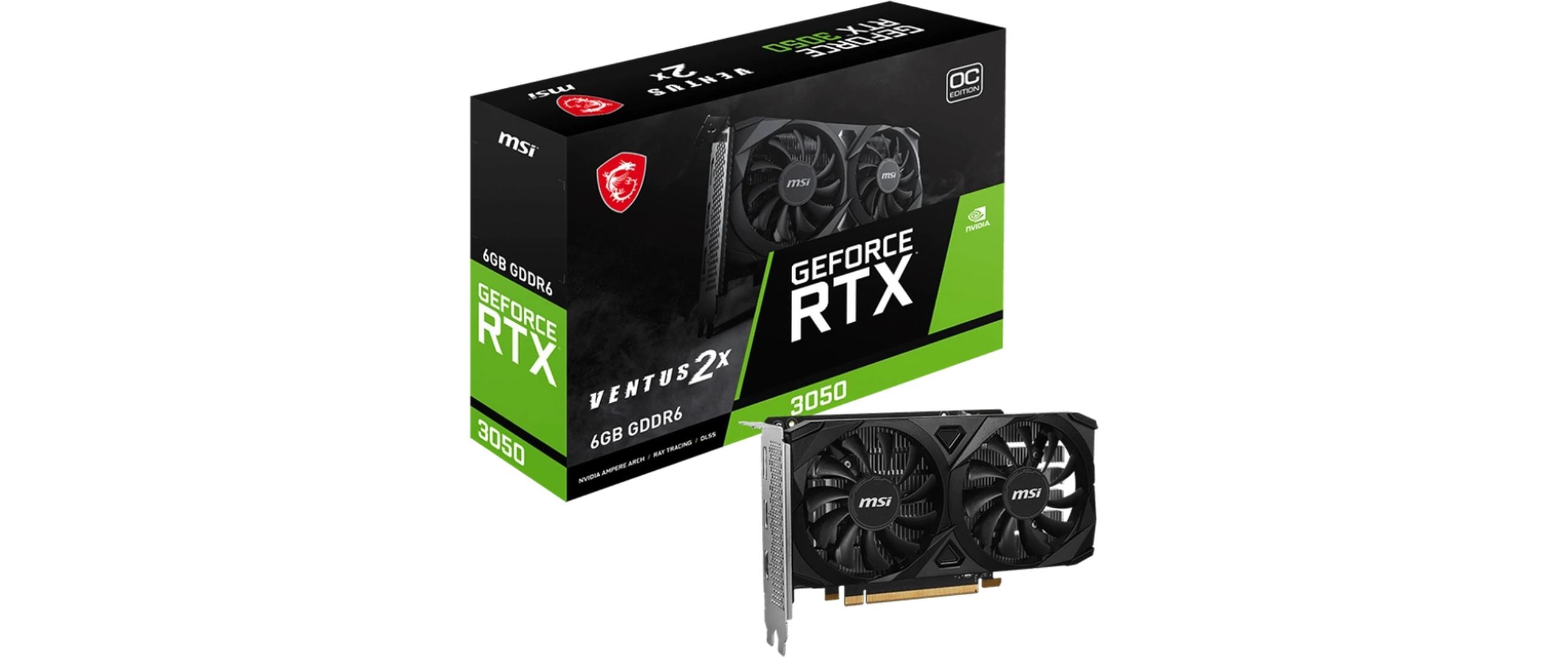 MSI RTX3050 VENTUS 2X E OC, 6GB