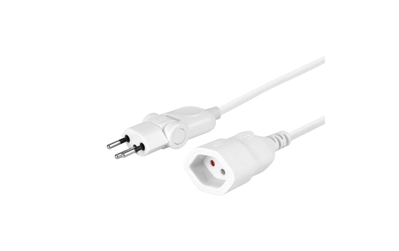 Klappstecker-Verlängerungskabel, 0.5m, ws