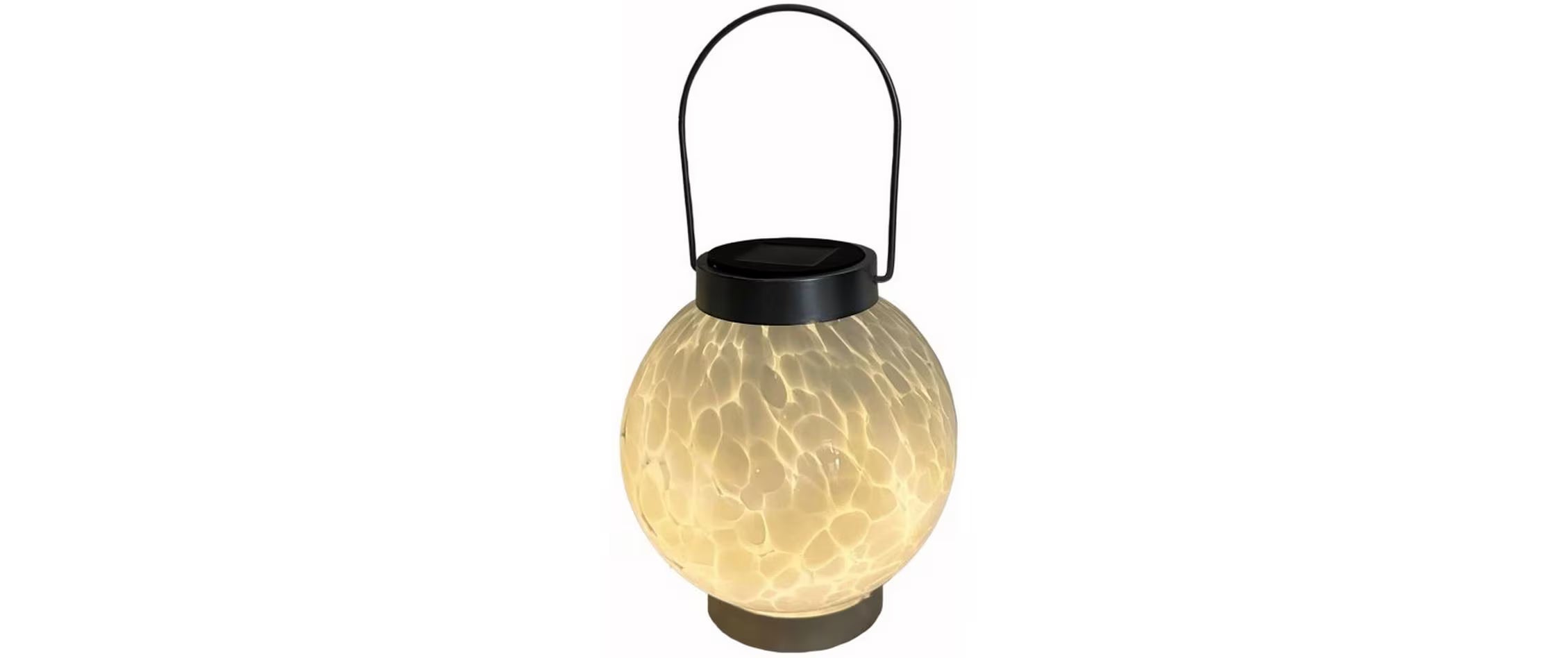 Dameco LED Solar Laterne Glas weiss
