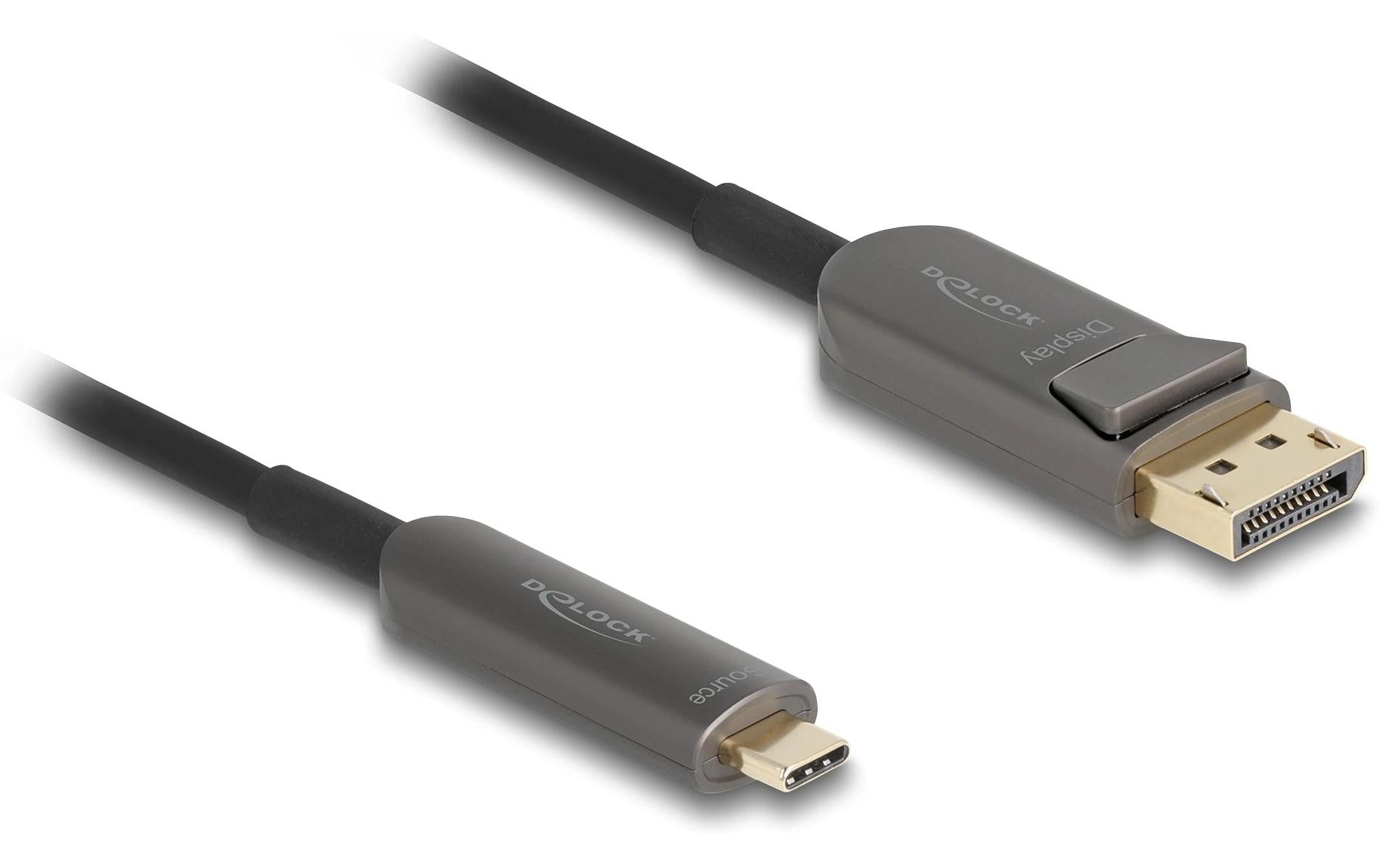 Delock USB-C - DisplayPort Kabel, AOC, 15m