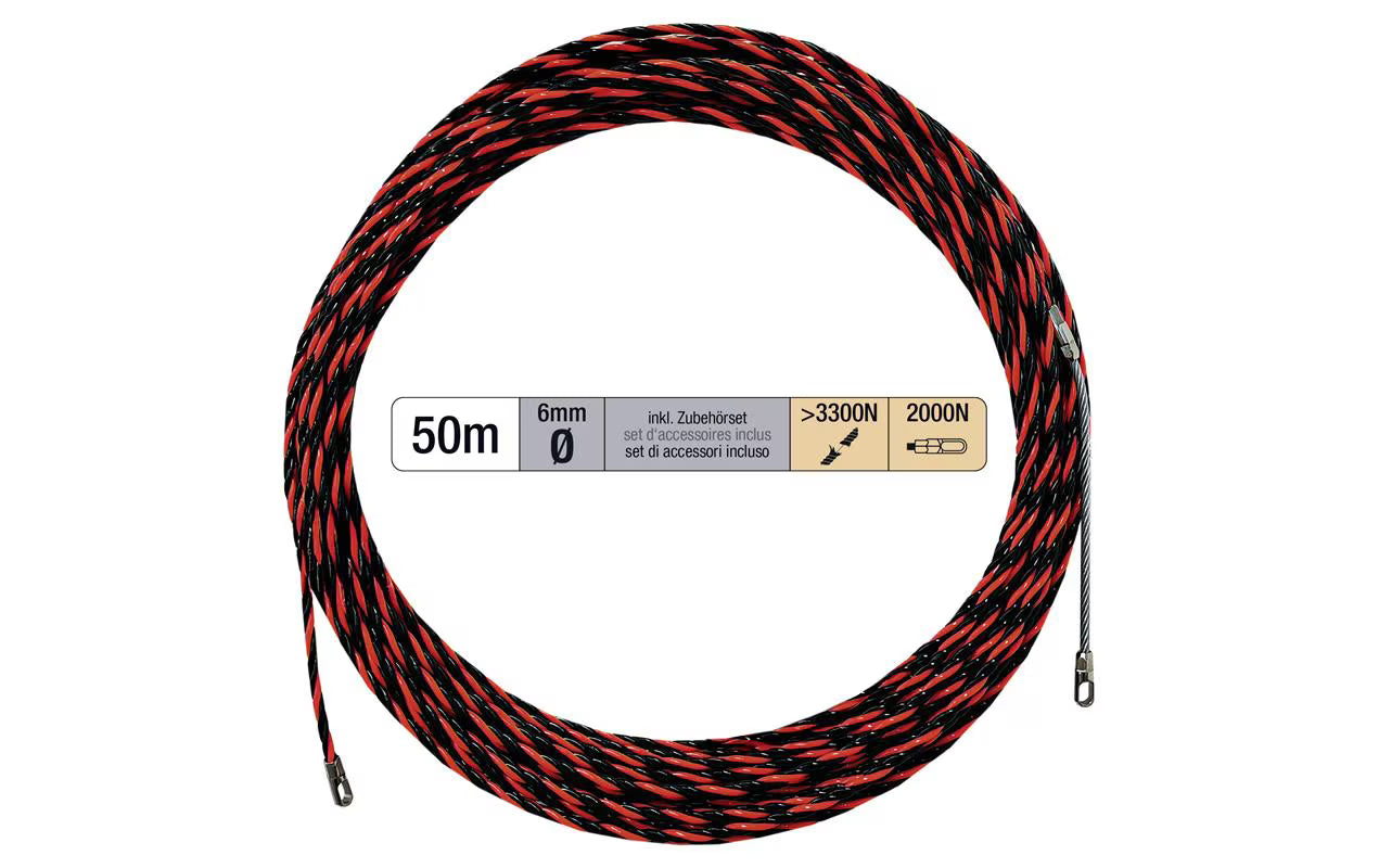Einzugsband 6mm, 50m,PET