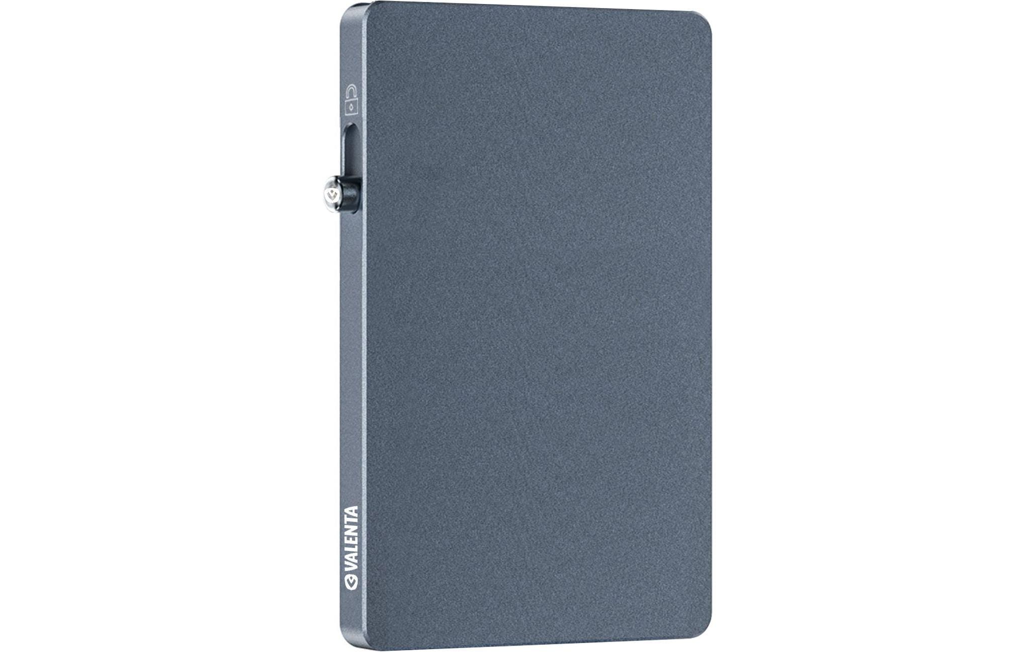 VALENTA, CardCase Aluminium MagSafe Grau