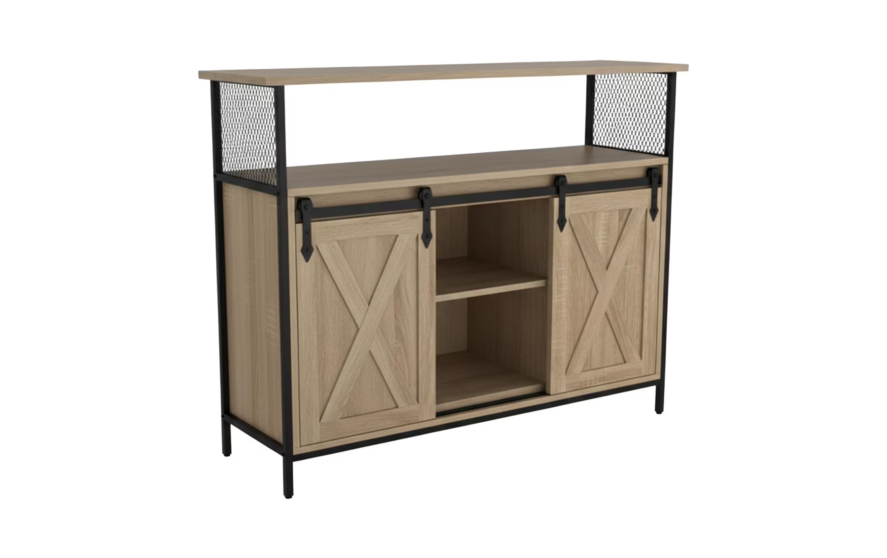relaxdays Sideboard mit Schiebetüren