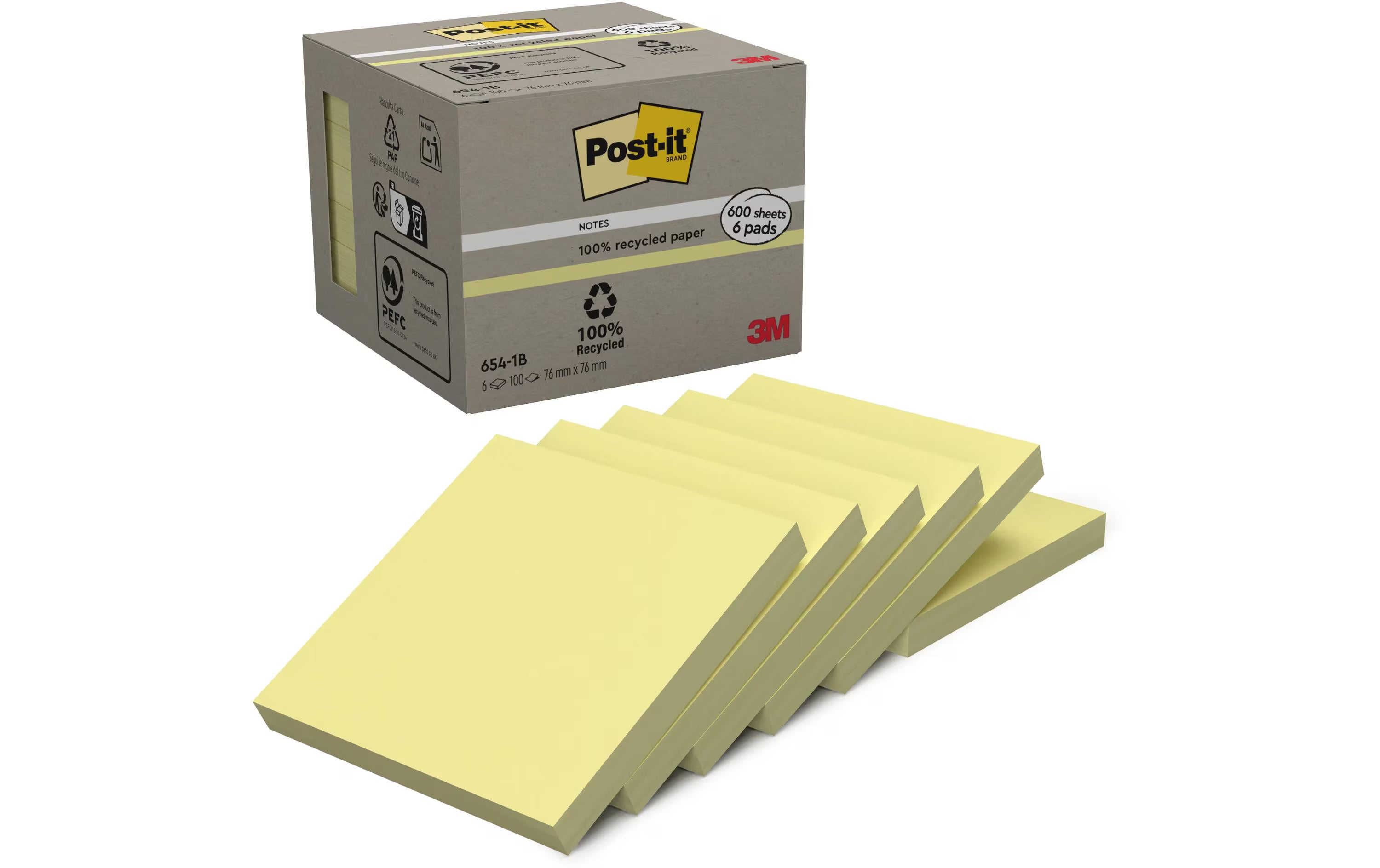 Post-it Haftnotizen Recycling gelb