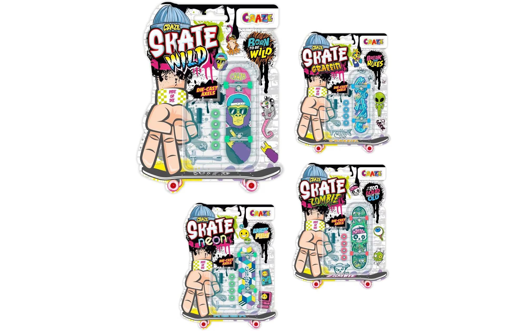 CRAZE Finger-Skateboard Single Mix