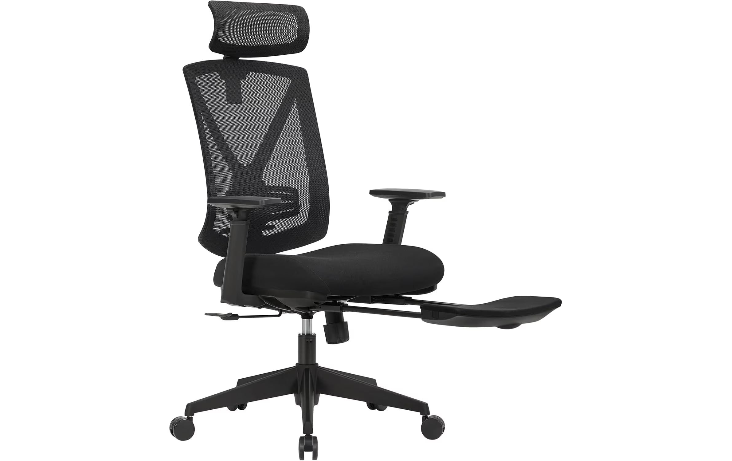 Songmics Bürostuhl schwarz Fussablage