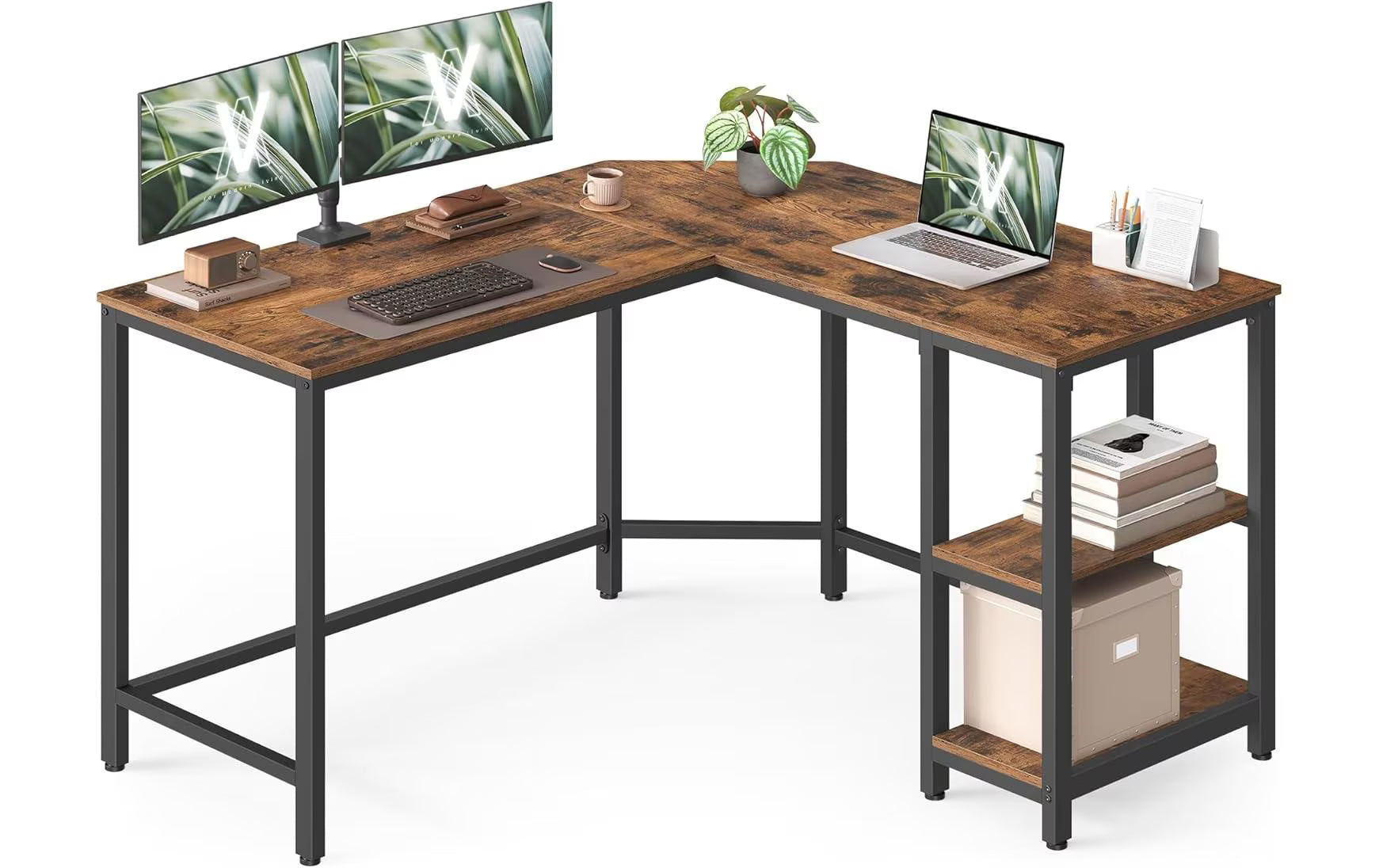 Vasagle Bürotisch braun-schwarz