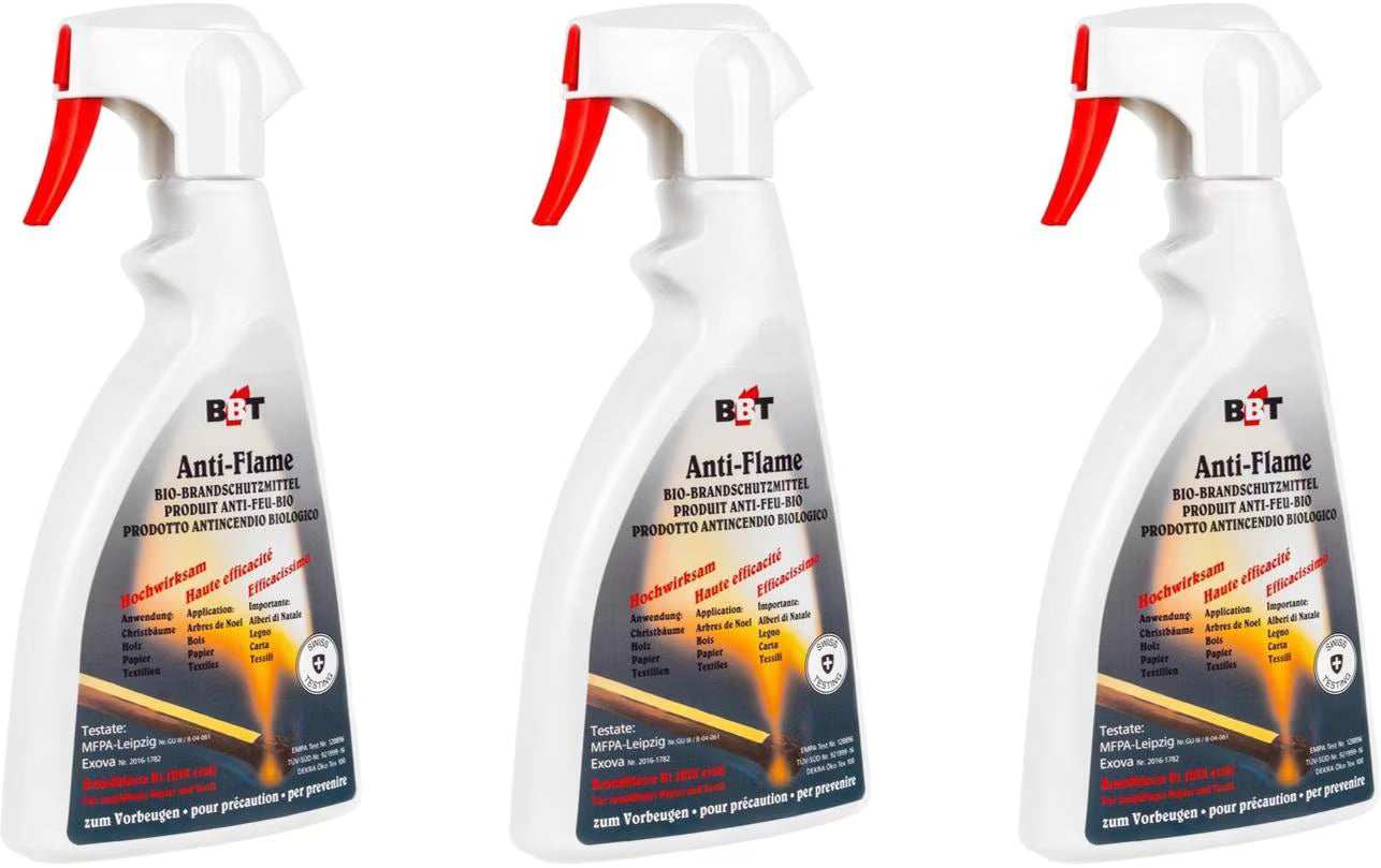 BBT 3x Bio Brandschutzspray 500 ml Kit
