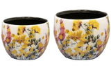 Chalet Topf Satz von 2 Floral