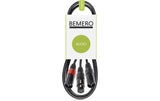 Bemero BAC4043-75BK XLRf - 2x XLRm 0.75m