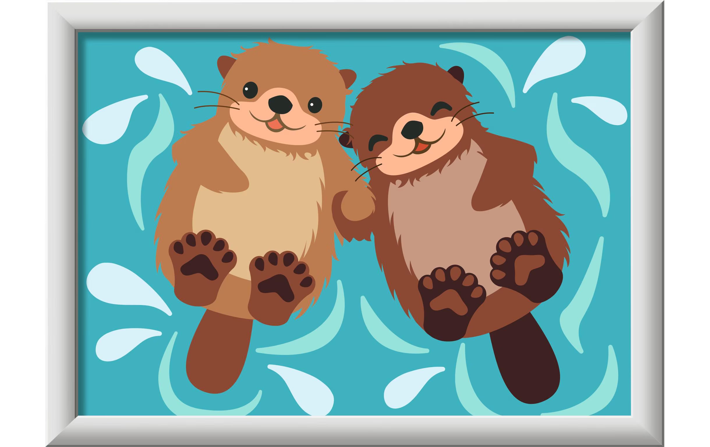 CreArtMalen nach Zahlen Trendiger Otter