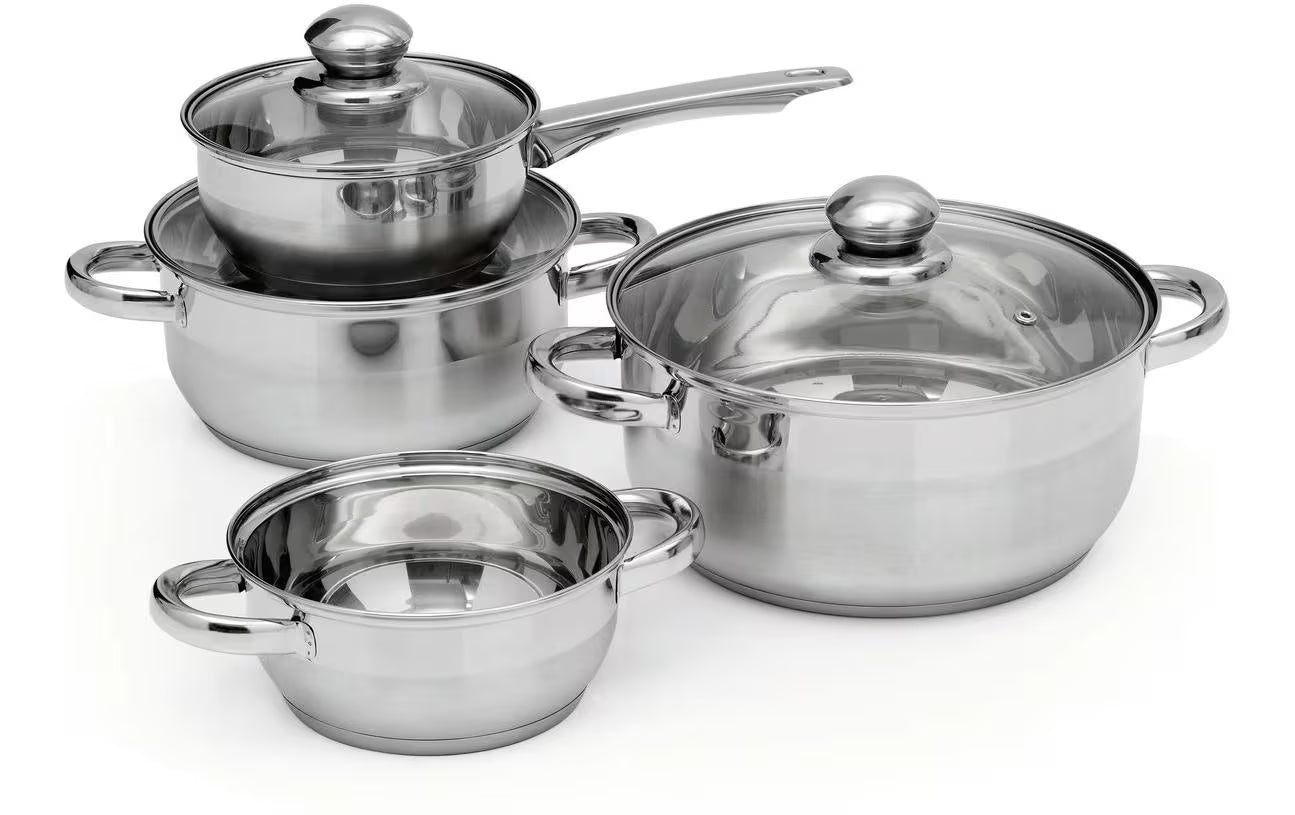 BRATmaxx Kochtopfset silber 7 Teilig