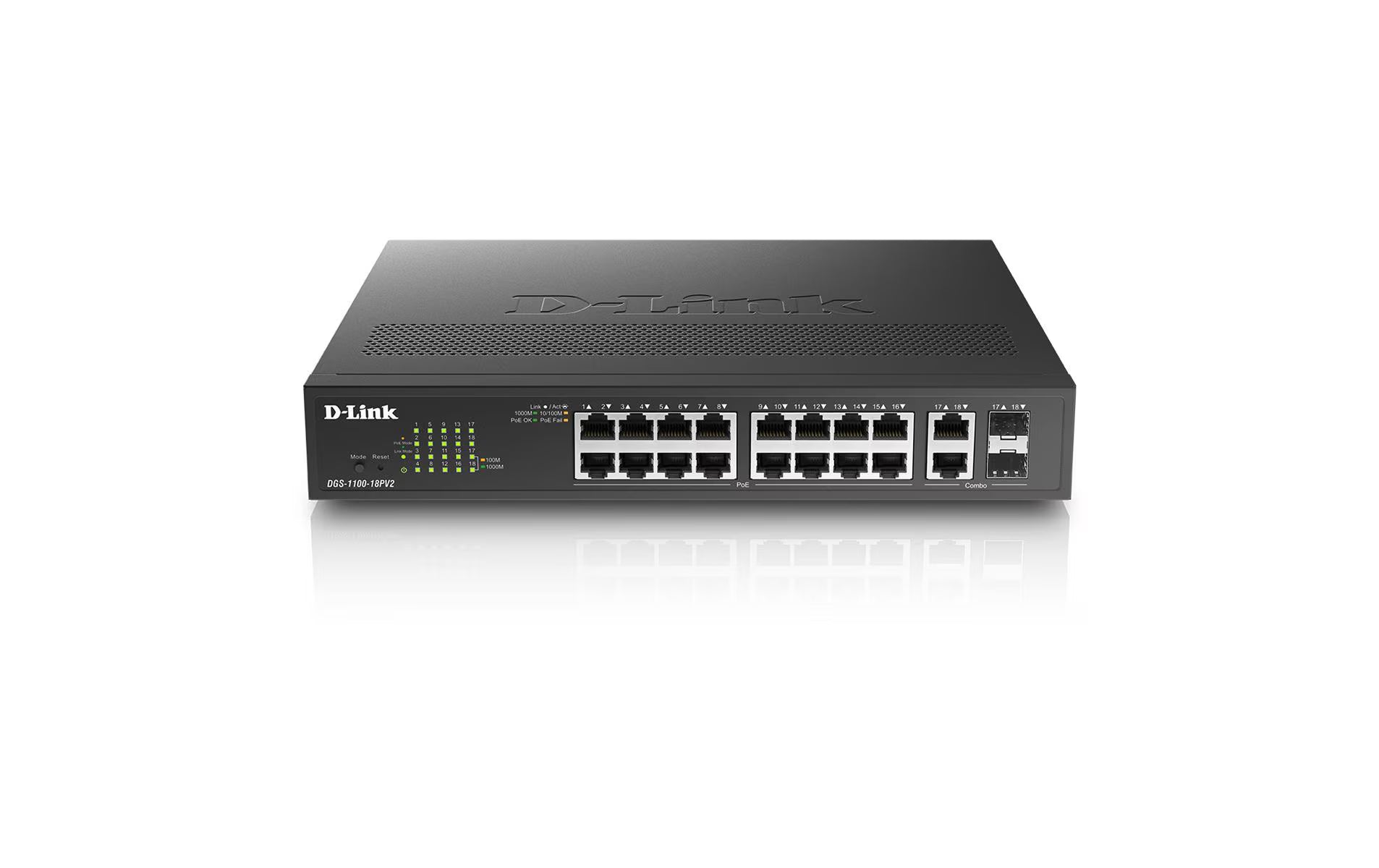 D-Link DGS-1100-18PV2: 18 Port PoE+ Switch