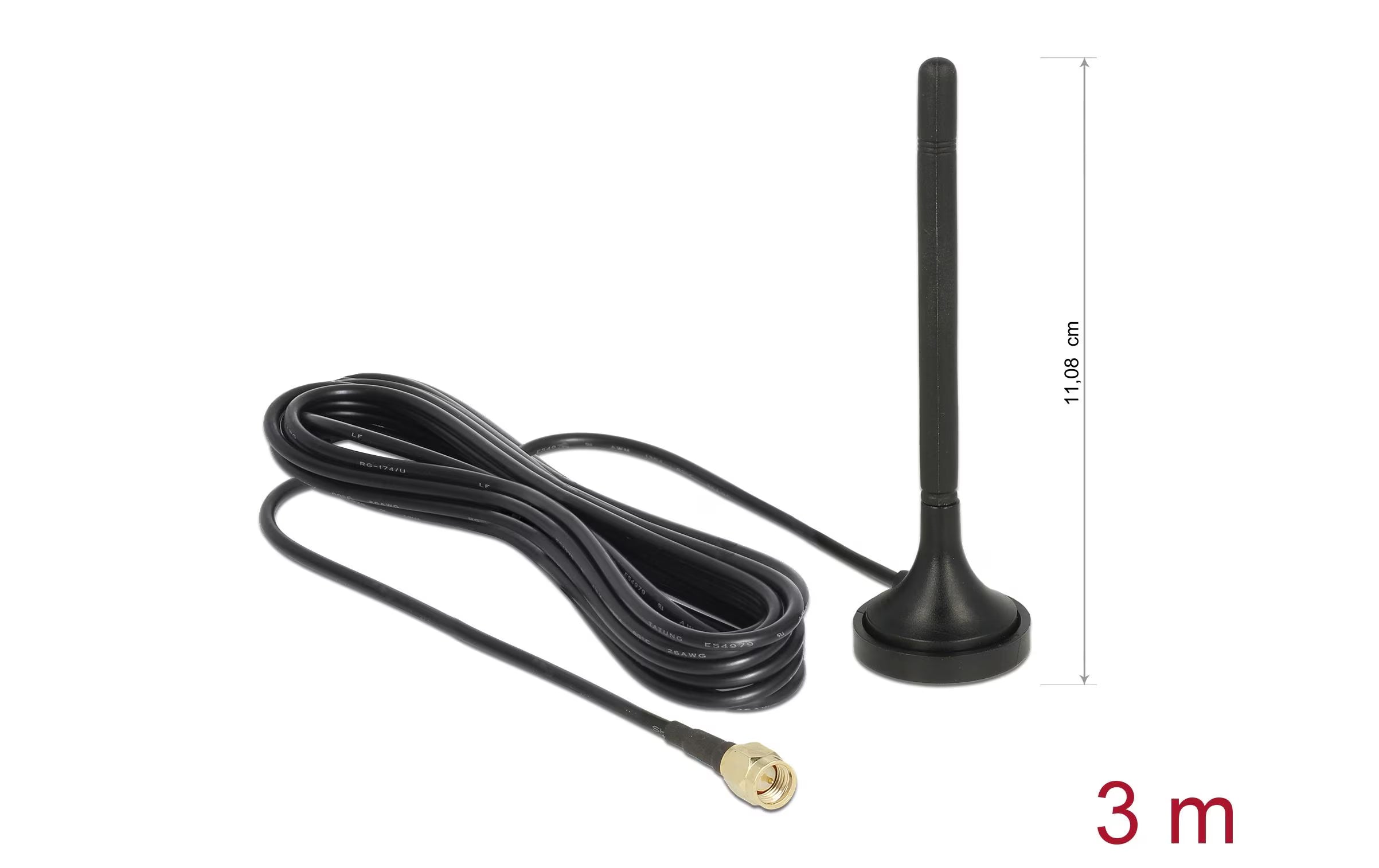 Delock LTE Antenne SMA Stecker 2 dBi