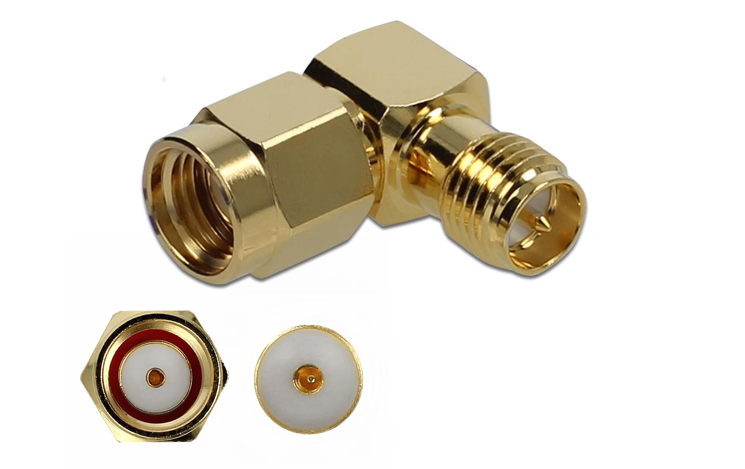 Delock Adapter RP-SMA St zu RP-SMA Bu 90°