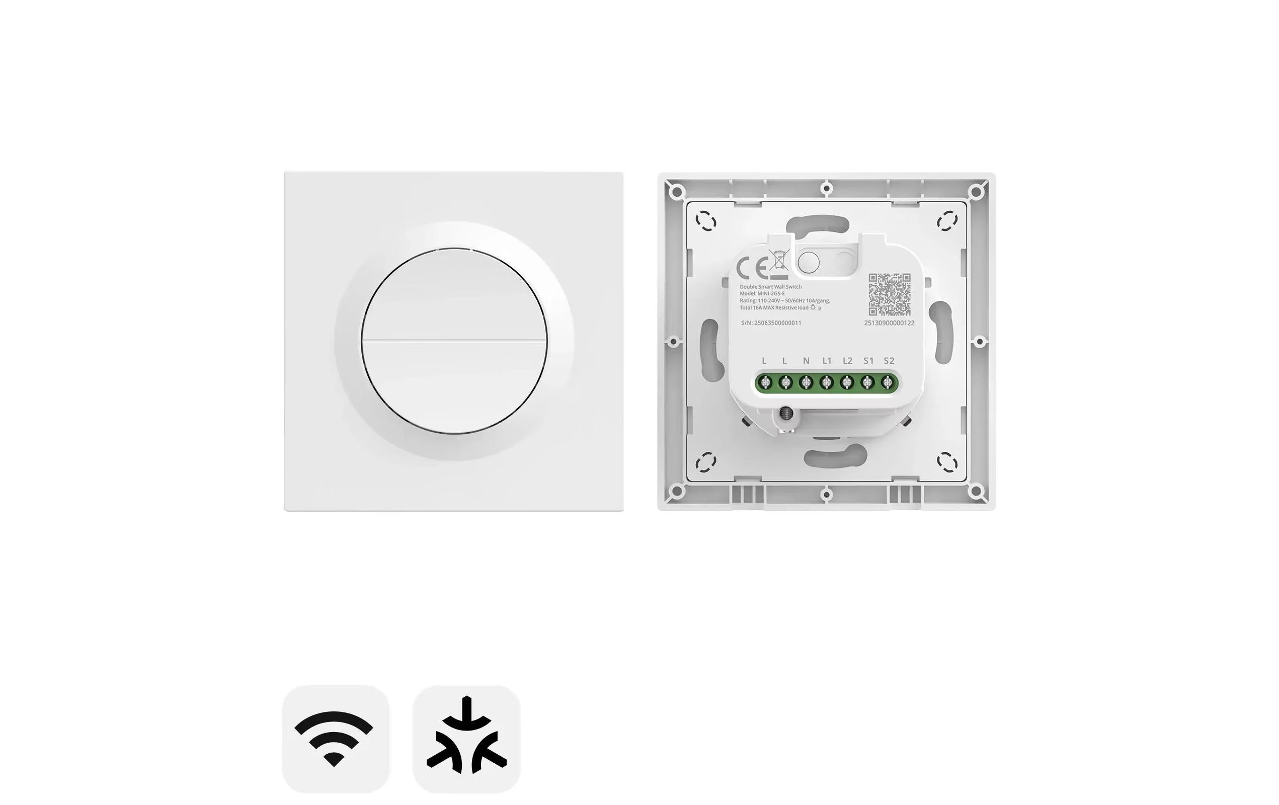SONOFF Matter 2-fach Schalter MINI-2GS-E