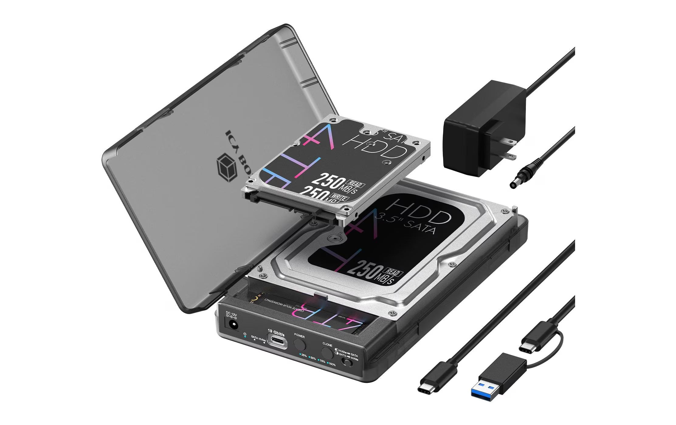 ICY BOX IB-3882MSCL-CU31 Klon- und Docking