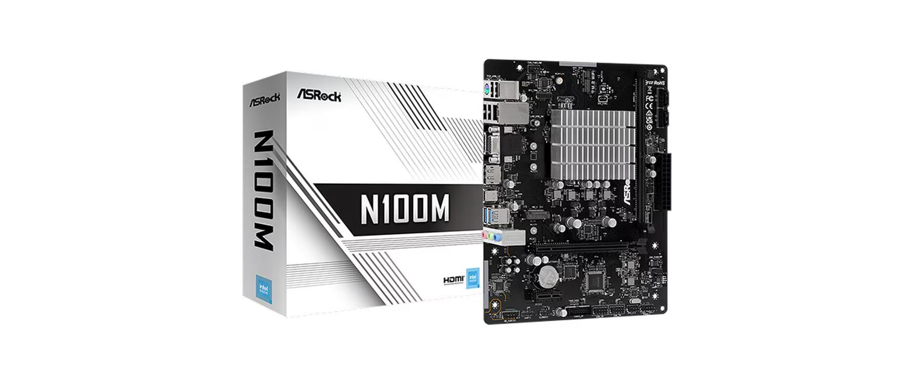 ASRock N100M, mATX, Intel Quad N100