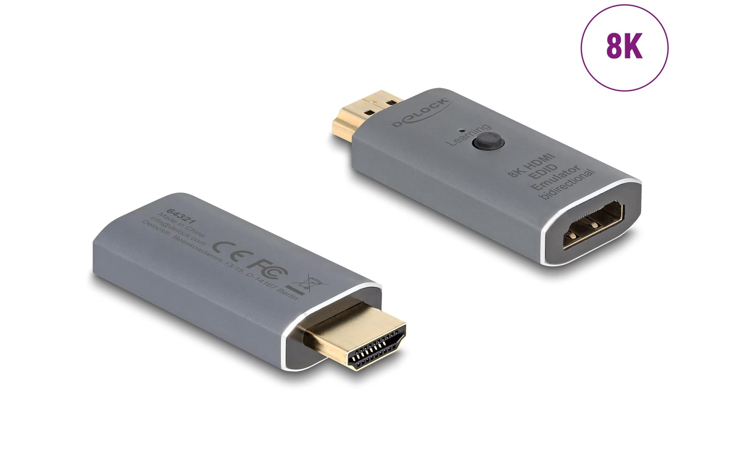 Delock 8k HDMI EDID Emulator bidirektional