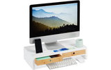 Relaxdays Monitorständer 2 Schubladen
