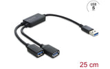 Delock USB Hub, 2 Port, 5 Gbps, 1xA, 2xA