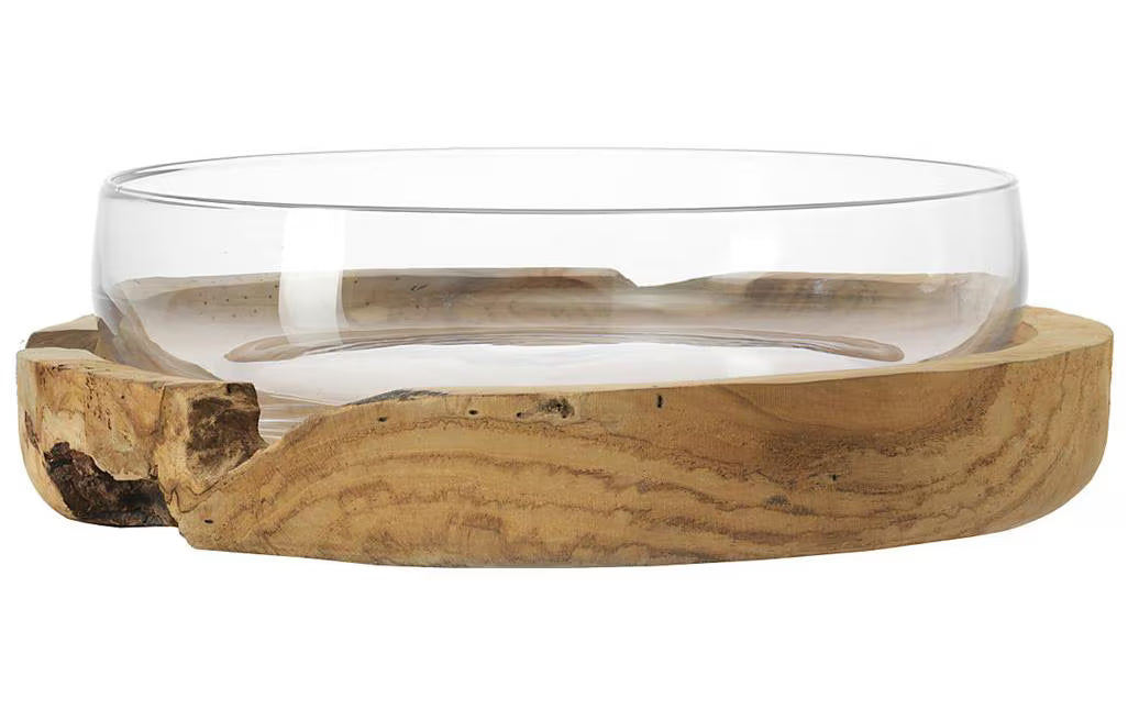 Leonardo Schale mit Teaksockel 39cm