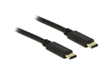 USB2.0-Kabel TypC-TypC: 2m, schwarz