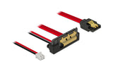 Delock SATA Kabel & 2Pin Strom, 10cm, gew.