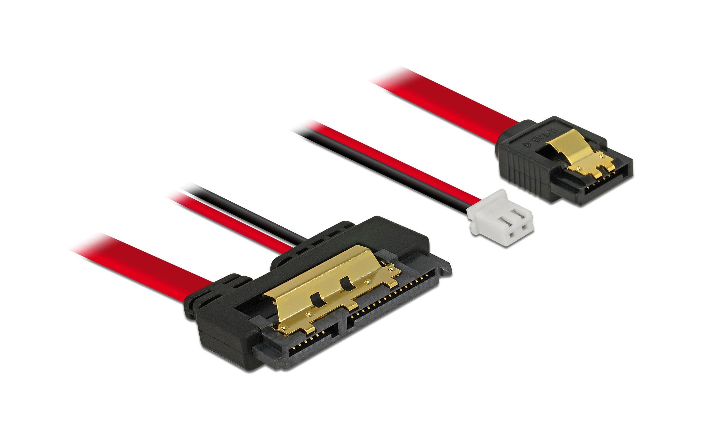 Delock SATA Kabel & 2Pin Strom, 10cm
