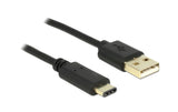 USB2.0-Kabel A-TypC: 2m, schwarz