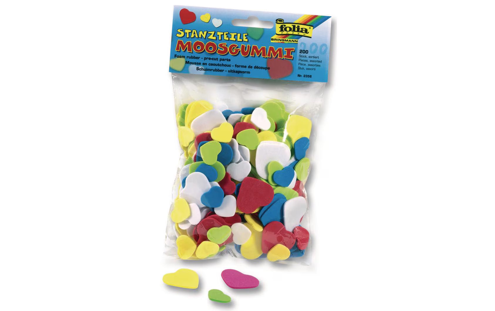Folia Moosgummi-Stanzteile Herzen