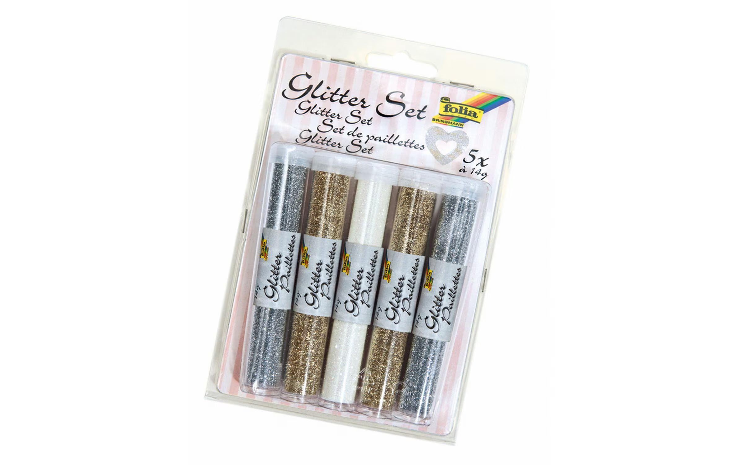 Folia, Glitzerset mit 5 Tuben