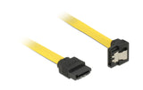 Delock, SATA3-Kabel gelb, unten gewinkelt,