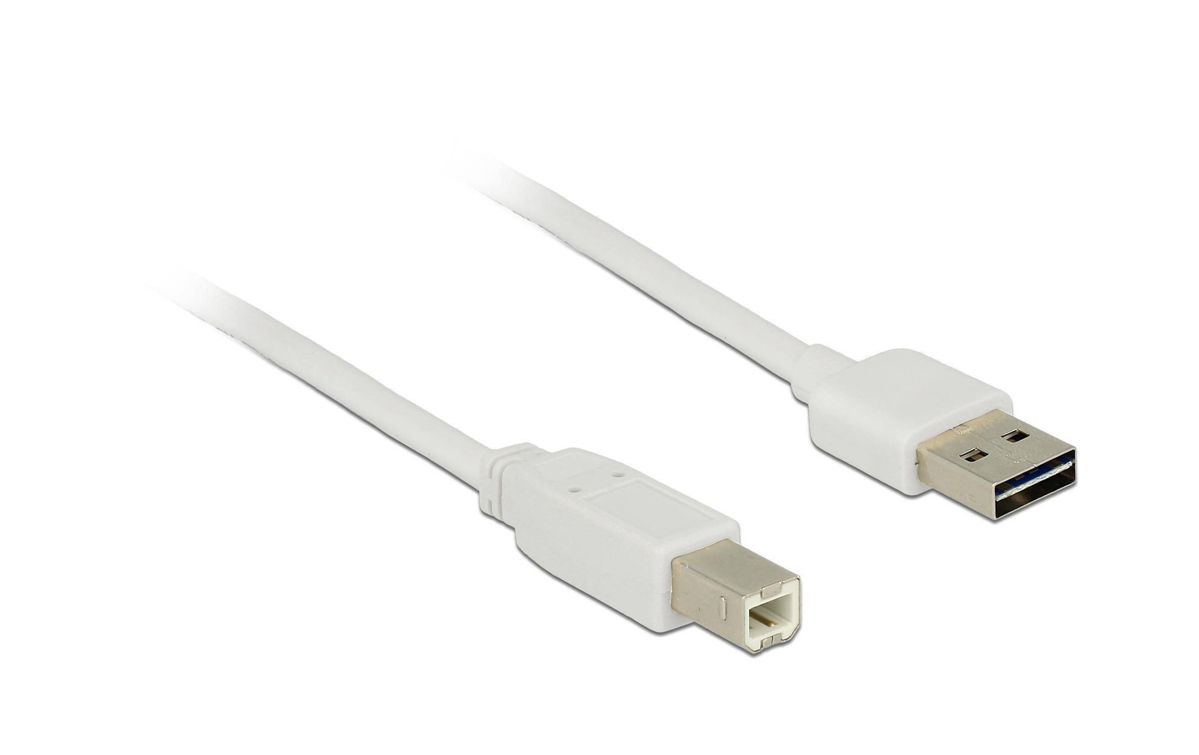USB2.0-Kabel Easy A-B: 0.5m, weiss