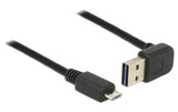 USB2.0-Kabel Easy A-MicroB: 5m, schwarz
