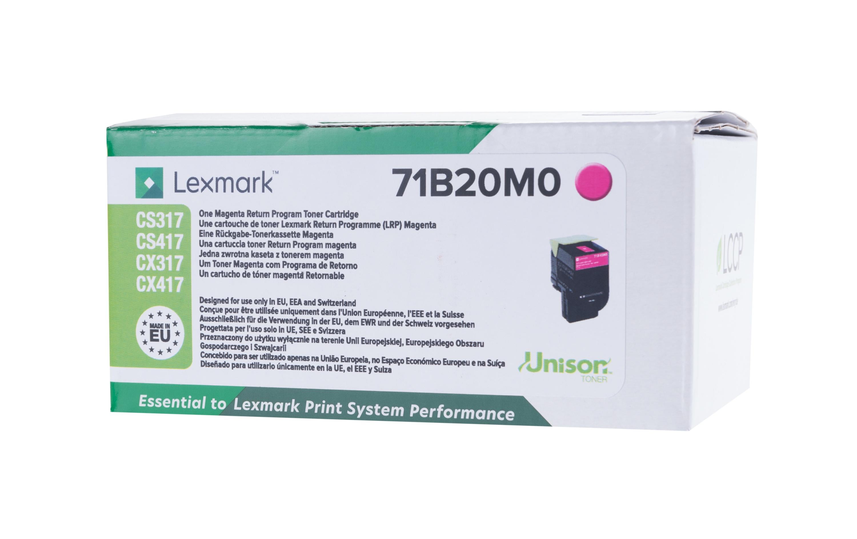 Toner Lexmark 71B20M0 magenta, 1000 Seiten