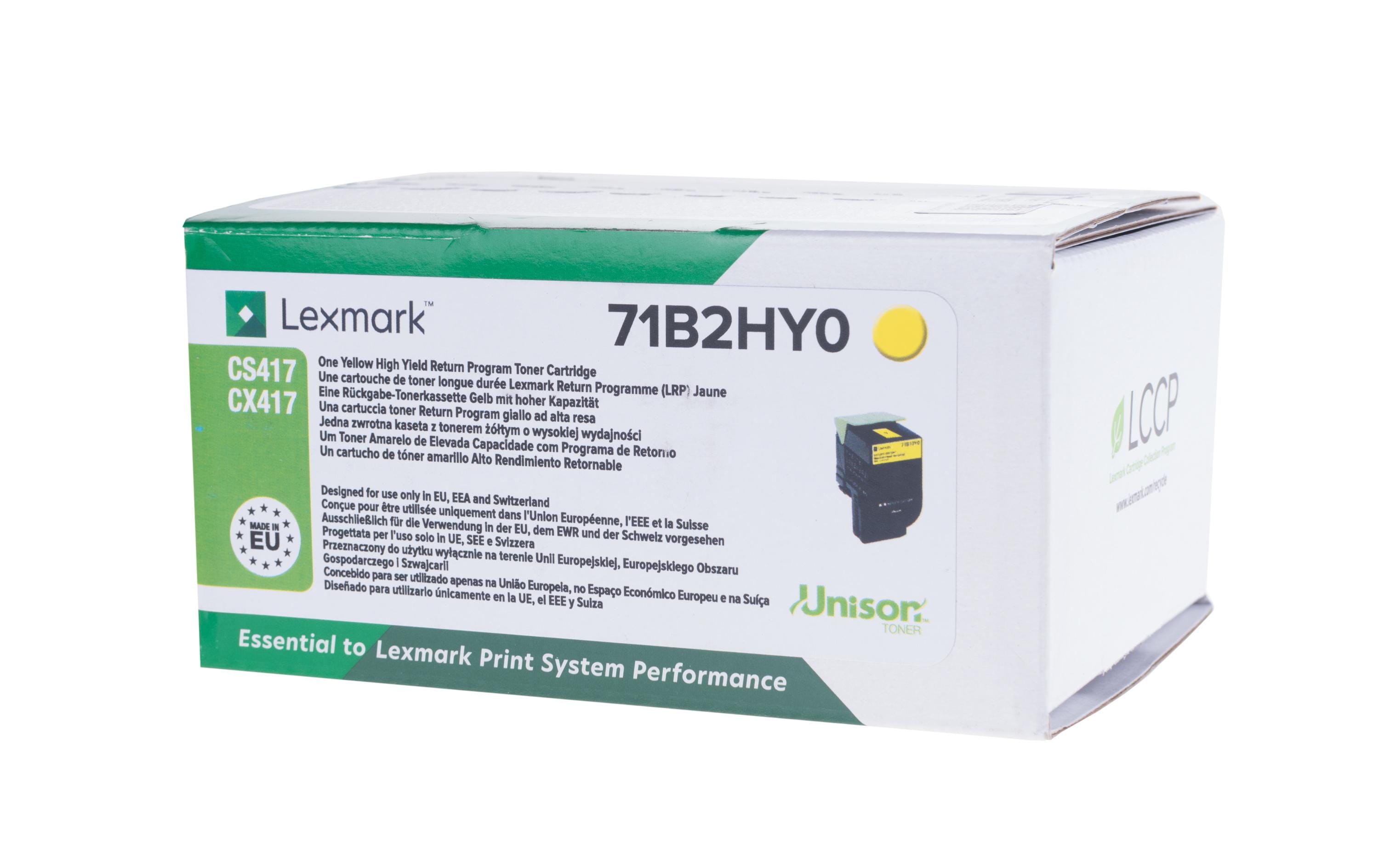 Toner Lexmark 71B2HY0 yellow, 3'500 Seiten