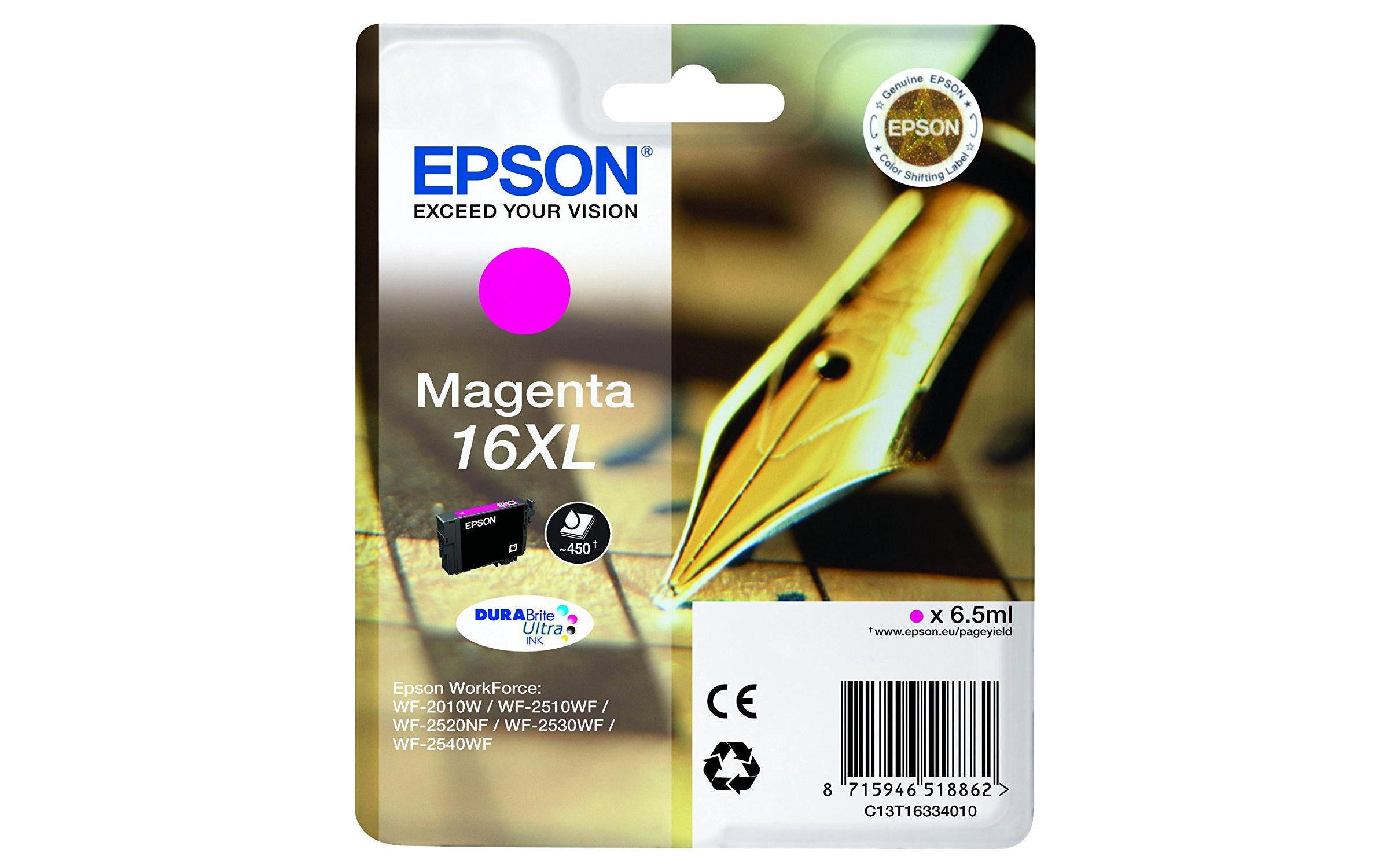 Tinte Epson C13T16334012 XL, magenta, 450 S
