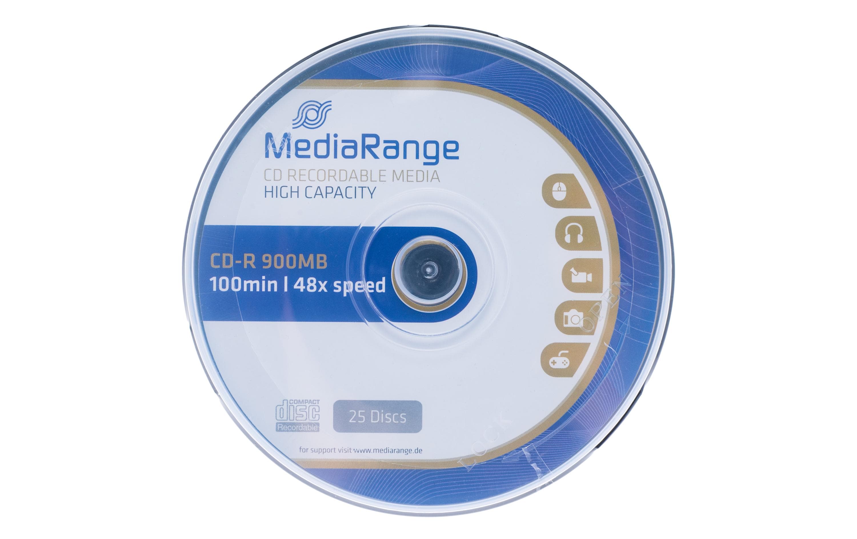 MediaRange CD-R 900MB/100Min, 25er Spindel